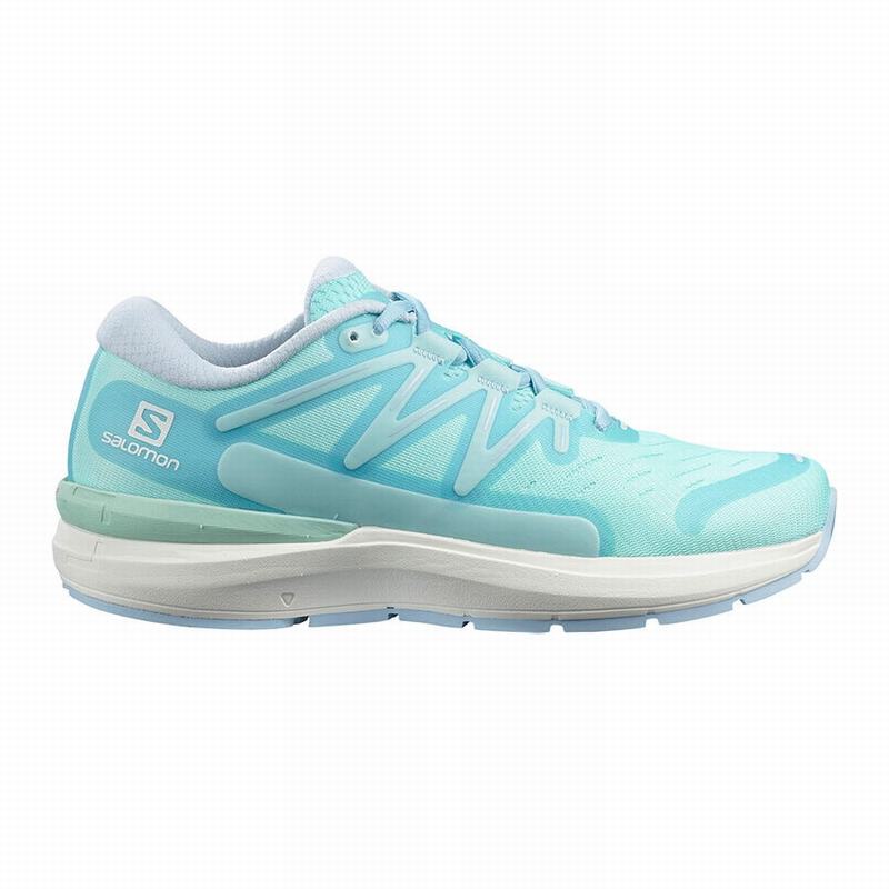 Chaussure Running Route Salomon Femme Marron Turquoise / Blanche - Salomon SONIC 4 CONFIDENCE - Fran